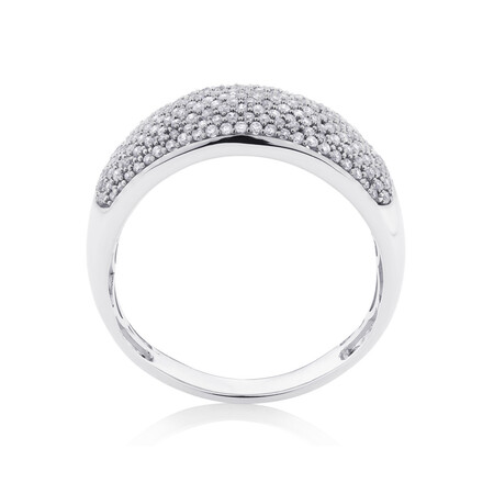 Pave Ring with 0.60 Carat TW of Diamonds in 10ct White Gold Pave Ring with 0.60 Carat TW of Diamonds in 10ct White Gold