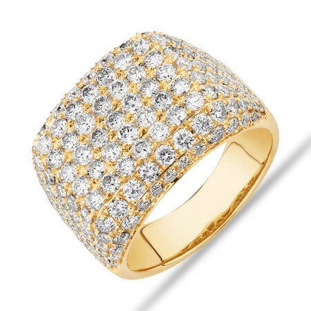 Gents Ring with 5 Carat TW of Diamonds In 10ct Yellow Gold Gents Ring with 5 Carat TW of Diamonds In 10ct Yellow Gold
