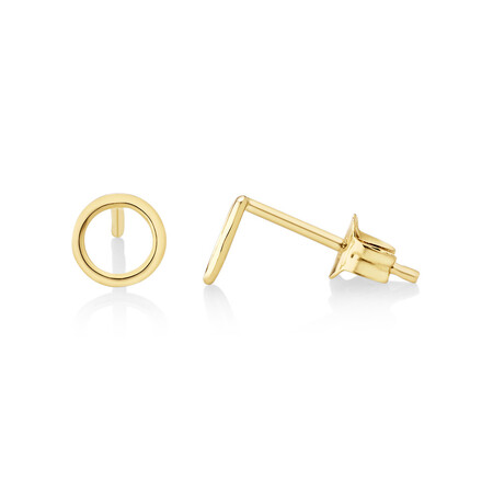 5mm Circle Stud Earrings in 10kt Yellow Gold 5mm Circle Stud Earrings in 10kt Yellow Gold
