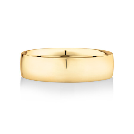 Reverse Bevelled Wedding Band in 10ct Yellow Gold Reverse Bevelled Wedding Band in 10ct Yellow Gold