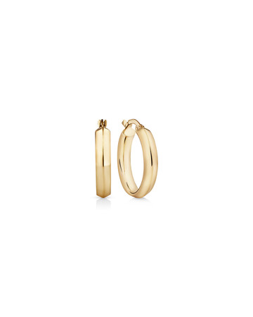 15mm Polished Hoop Earrings In 10ct Yellow Gold 15mm Polished Hoop Earrings In 10ct Yellow Gold