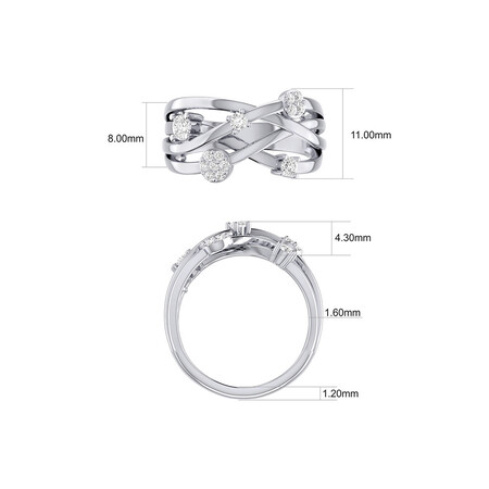 Scatter Ring With 0.34 Carat TW Diamonds In 10ct White Gold Scatter Ring With 0.34 Carat TW Diamonds In 10ct White Gold