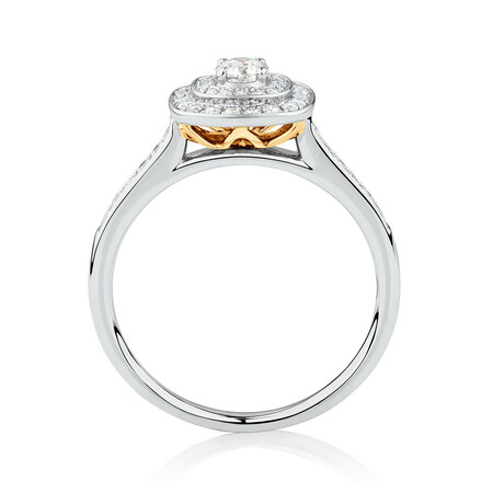 Whitefire Engagement Ring with 1/2 Carat TW of Diamonds in 18ct White & 22ct Yellow Gold Whitefire Engagement Ring with 1/2 Carat TW of Diamonds in 18ct White & 22ct Yellow Gold