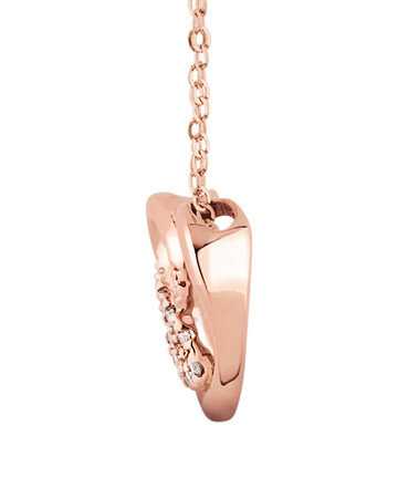 Mini Infinitas Pendant with Diamonds in 10kt Rose Gold Mini Infinitas Pendant with Diamonds in 10kt Rose Gold