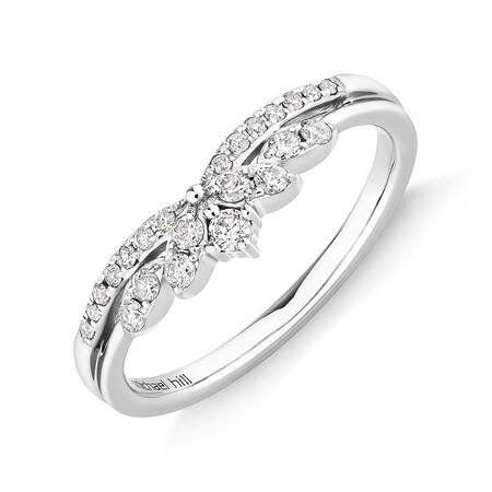 Wedding Band with 0.23 Carat TW of Diamonds in 10kt White Gold Wedding Band with 0.23 Carat TW of Diamonds in 10kt White Gold