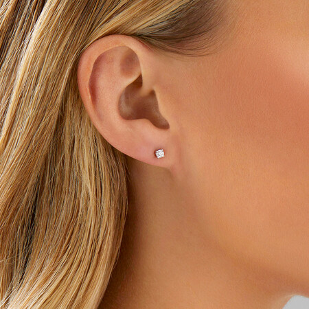 Stud Earrings with 0.25 Carat TW of Diamonds in 14kt White Gold Stud Earrings with 0.25 Carat TW of Diamonds in 14kt White Gold