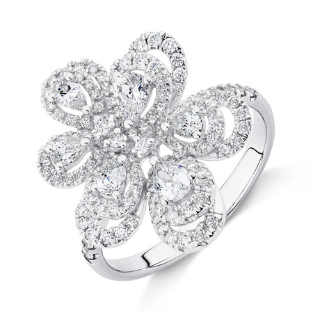 Flower Ring with 1 Carat TW of Diamonds in 10kt Rose Gold Flower Ring with 1 Carat TW of Diamonds in 10kt Rose Gold