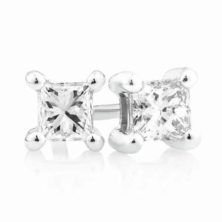 Stud Earrings with 1/4 Carat TW of Diamonds in 10kt White Gold Stud Earrings with 1/4 Carat TW of Diamonds in 10kt White Gold