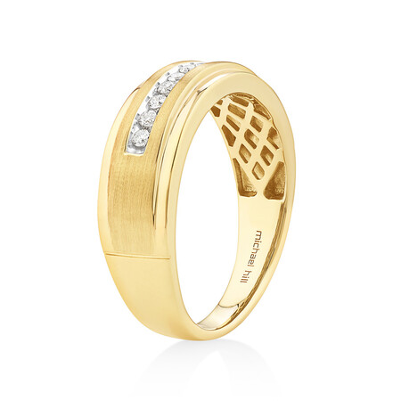 Ring with 0.15 Carat TW of Diamonds in 10kt Yellow Gold Ring with 0.15 Carat TW of Diamonds in 10kt Yellow Gold
