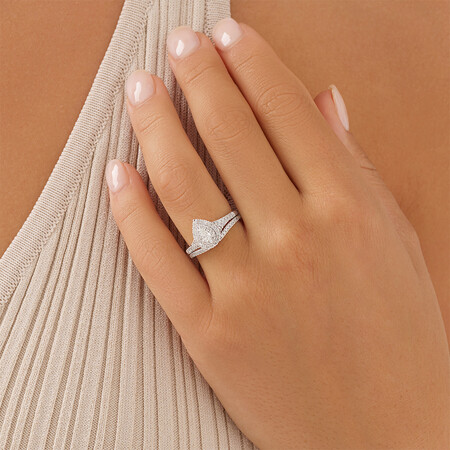 Evermore Bridal Set with 0.60 Carat TW of Diamonds in 10kt White Gold Evermore Bridal Set with 0.60 Carat TW of Diamonds in 10kt White Gold