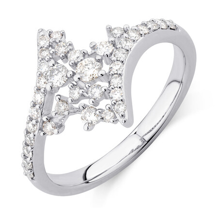 Scatter Ring with 0.50 Carat TW of Diamonds in 10ct White Gold Scatter Ring with 0.50 Carat TW of Diamonds in 10ct White Gold