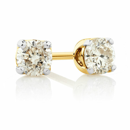 Prelude Stud Earrings with 0.70 Carat TW of Diamonds in 10kt Yellow Gold