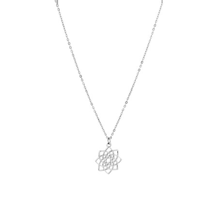 Lotus Flower Pendant in Sterling Silver Lotus Flower Pendant in Sterling Silver