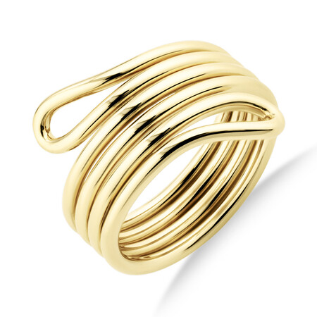 Double Loop Slim Ring In 10Ct Yellow Gold Double Loop Slim Ring In 10Ct Yellow Gold