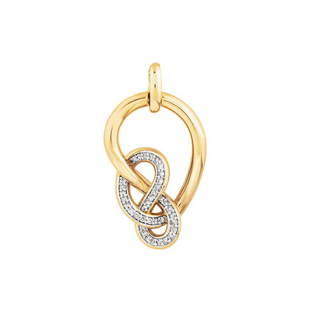 Medium Knots Pendant with 0.19 Carat TW of Diamonds in 10kt Yellow Gold Medium Knots Pendant with 0.19 Carat TW of Diamonds in 10kt Yellow Gold