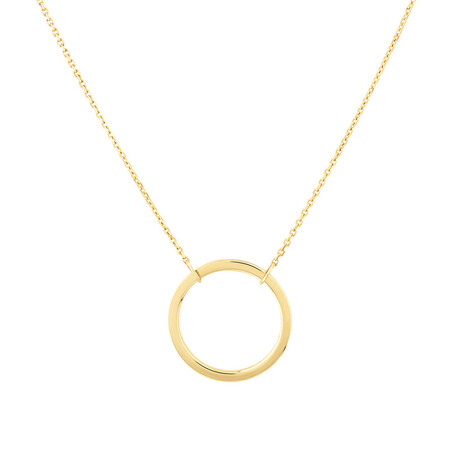 Circle Necklace in 10kt Yellow Gold