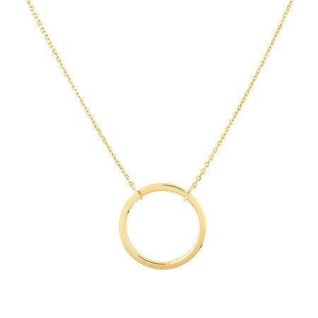 Circle Necklace in 10kt Yellow Gold Circle Necklace in 10kt Yellow Gold