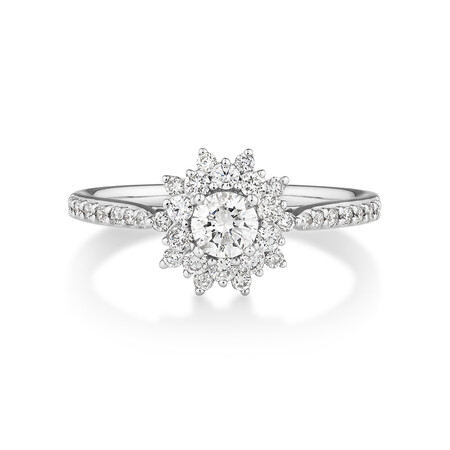 Engagement Ring with 0.60 Carat TW of Diamonds in 14ct White Gold Engagement Ring with 0.60 Carat TW of Diamonds in 14ct White Gold