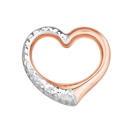Heart Pendant in 10kt White & Rose Gold Heart Pendant in 10kt White & Rose Gold