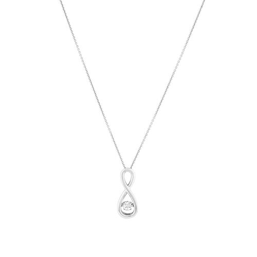 Everlight Pendant with a Diamond in Sterling Silver