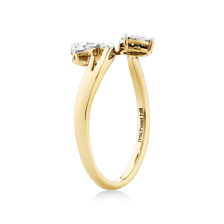 Fancy Cluster Ring with 0.25 Carat TW of Diamonds in 10kt Yellow Gold Fancy Cluster Ring with 0.25 Carat TW of Diamonds in 10kt Yellow Gold