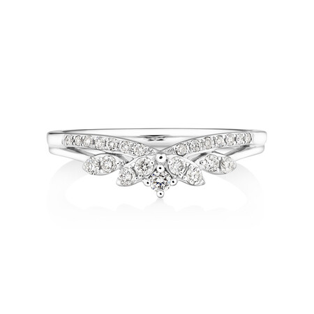 Wedding Band with 0.23 Carat TW of Diamonds in 10kt White Gold Wedding Band with 0.23 Carat TW of Diamonds in 10kt White Gold