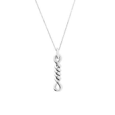 Twist Loop Pendant In Sterling Silver Twist Loop Pendant In Sterling Silver