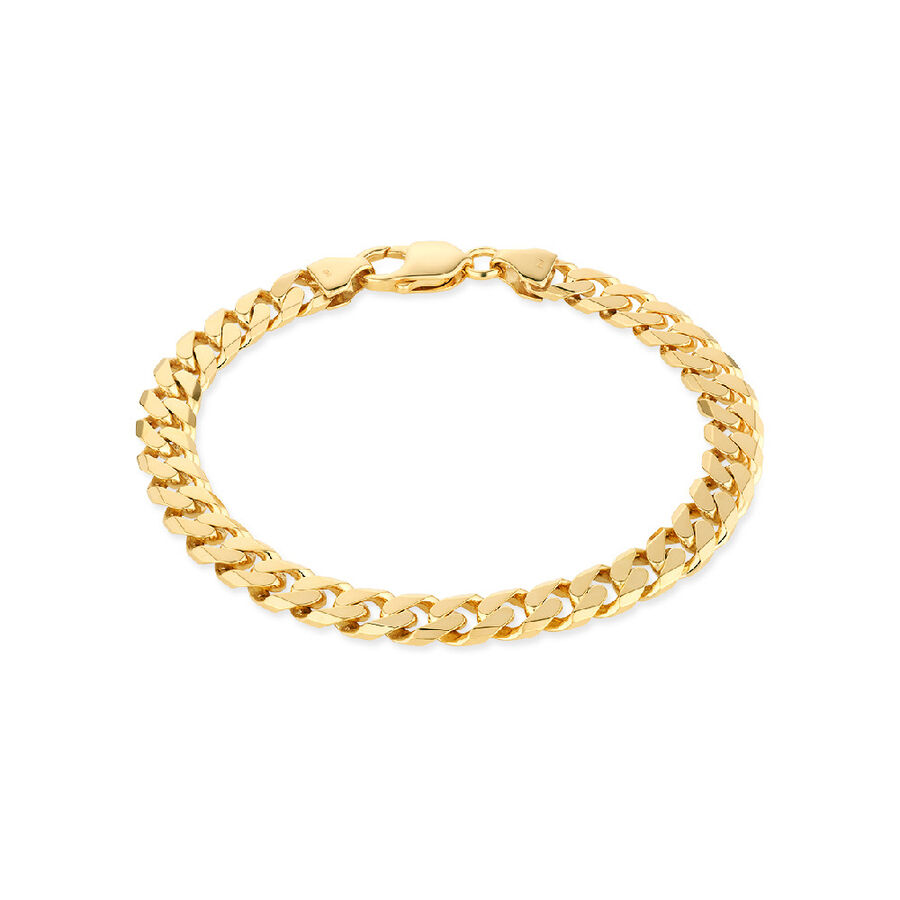 Men's Curb Bracelet in 10ct Yellow Gold