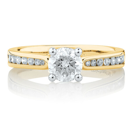 Engagement Ring with 1 1/4 Carat TW of Diamonds in 14kt Yellow & White Gold Engagement Ring with 1 1/4 Carat TW of Diamonds in 14kt Yellow & White Gold