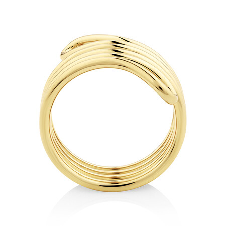 Double Loop Slim Ring In 10Ct Yellow Gold Double Loop Slim Ring In 10Ct Yellow Gold