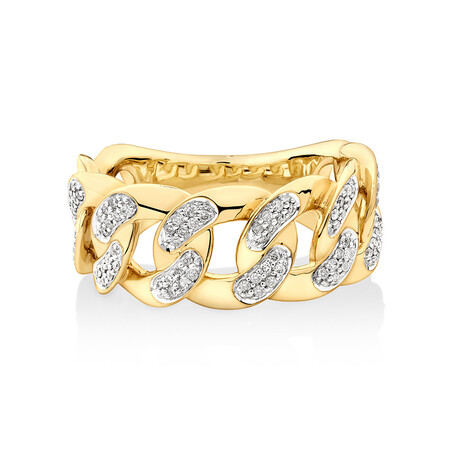Link Ring with 0.33 Carat TW of Diamonds in 10kt Yellow Gold Link Ring with 0.33 Carat TW of Diamonds in 10kt Yellow Gold