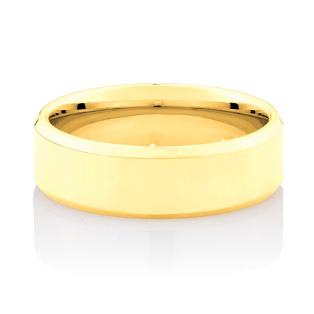 Flat Bevelled Wedding Band in 10ct Yellow Gold Flat Bevelled Wedding Band in 10ct Yellow Gold