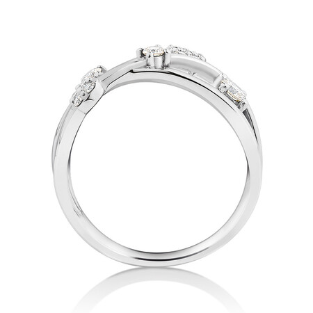Scatter Ring With 0.34 Carat TW Diamonds In 10ct White Gold Scatter Ring With 0.34 Carat TW Diamonds In 10ct White Gold