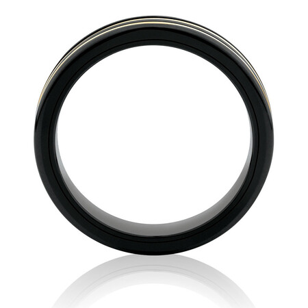 Ring in Black Titanium & 10kt Yellow Gold Ring in Black Titanium & 10kt Yellow Gold