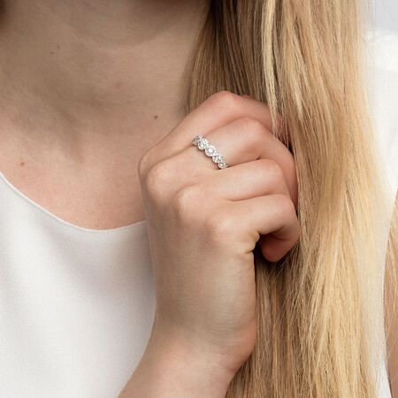 Ring with 3/4 Carat TW of Diamonds in 14kt White Gold Ring with 3/4 Carat TW of Diamonds in 14kt White Gold