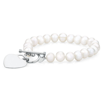 Bracelet with Cultured Freshwater Pearl in Sterling Silver Bracelet with Cultured Freshwater Pearl in Sterling Silver