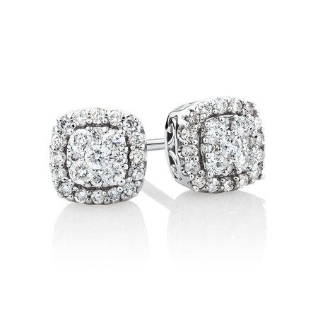 Stud Earrings with 1/3 Carat TW of Diamonds in 10ct White Gold Stud Earrings with 1/3 Carat TW of Diamonds in 10ct White Gold