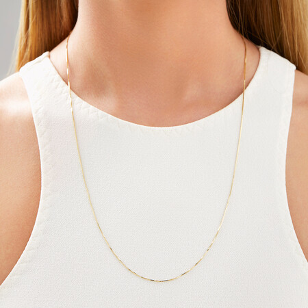 60cm (24") Box Chain in 10kt Yellow Gold 60cm (24") Box Chain in 10kt Yellow Gold