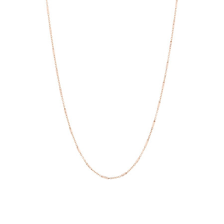 Square Barrel Chain in 10ct Rose Gold Square Barrel Chain in 10ct Rose Gold