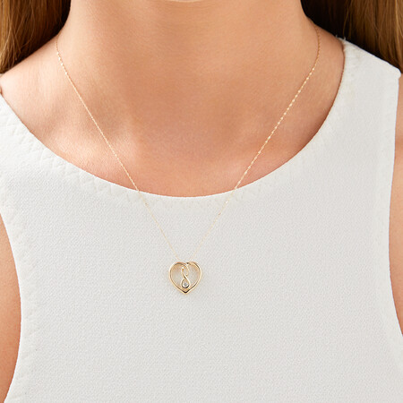 Small Infinitas Pendant with Diamonds in 10ct Yellow Gold Small Infinitas Pendant with Diamonds in 10ct Yellow Gold