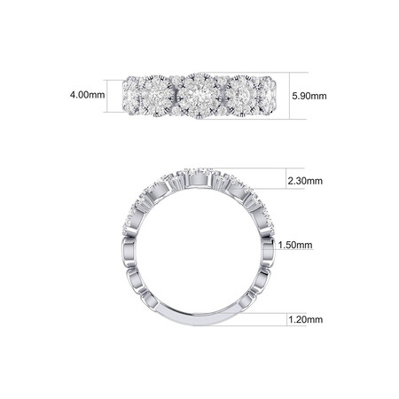Bubble Ring with 1 Carat TW of Diamonds in 10kt White Gold Bubble Ring with 1 Carat TW of Diamonds in 10kt White Gold
