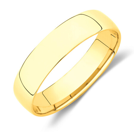 Lite Half Round Wedding Band in 10ct Yellow Gold Lite Half Round Wedding Band in 10ct Yellow Gold