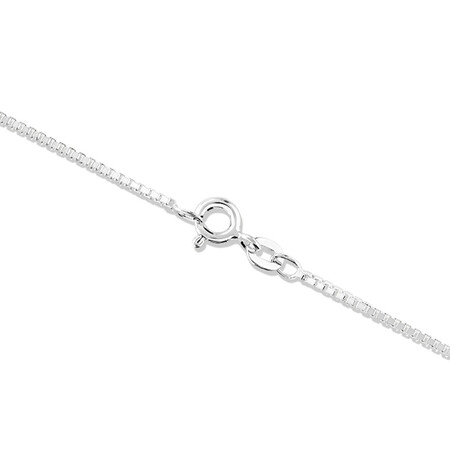 55cm (22") 1mm-1.5mm Width Box Chain in Sterling Silver 55cm (22") 1mm-1.5mm Width Box Chain in Sterling Silver