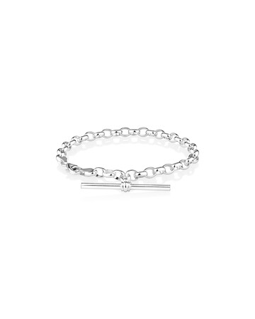 19cm (7.5") Belcher Fob Bracelet in Sterling Silver 19cm (7.5") Belcher Fob Bracelet in Sterling Silver