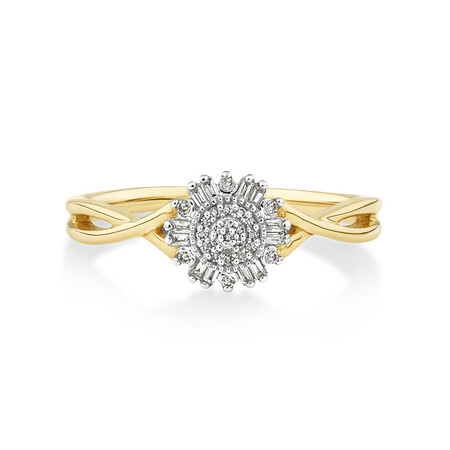 Evermore Promise Ring with 0.10 Carat TW of Diamonds in 10ct Yellow Gold Evermore Promise Ring with 0.10 Carat TW of Diamonds in 10ct Yellow Gold