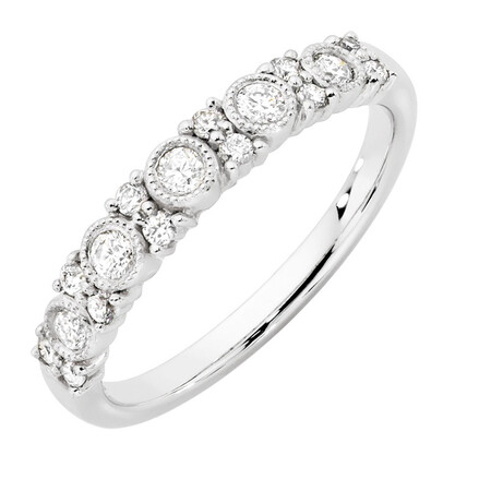 Wedding Band with 1/3 Carat TW of Diamonds in 10ct White Gold Wedding Band with 1/3 Carat TW of Diamonds in 10ct White Gold