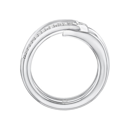 Mark Hill Wishbone Ring with 0.16 Carat TW of Diamonds in Sterling Silver Mark Hill Wishbone Ring with 0.16 Carat TW of Diamonds in Sterling Silver