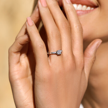 Sir Michael Hill Designer Engagement Ring with 1.13 Carat TW Diamonds in 18kt White Gold Sir Michael Hill Designer Engagement Ring with 1.13 Carat TW Diamonds in 18kt White Gold