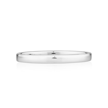 2mm Lite Half Round Wedding Band in 10kt White Gold 2mm Lite Half Round Wedding Band in 10kt White Gold
