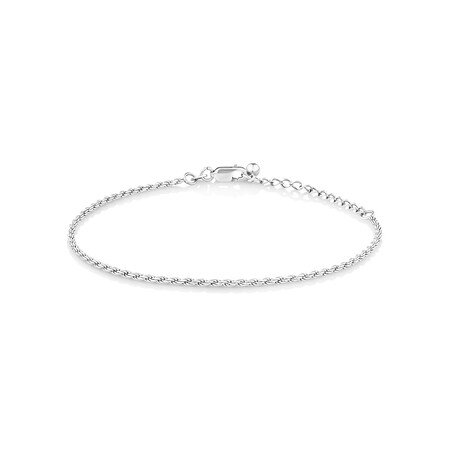 23cm (9") Rope Anklet in Sterling Silver 23cm (9") Rope Anklet in Sterling Silver